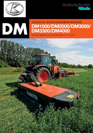 Kosiarka dyskowa bez kondycjonera mocowana z tyłu Kubota DM2032