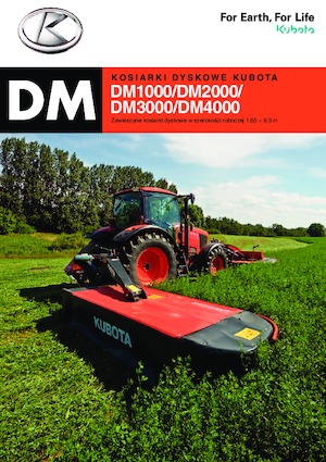 Kosiarka dyskowa bez kondycjonera mocowana z tyłu Kubota DM2032