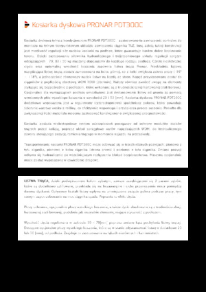 Kosiarka dyskowa z kondycjonerem mocowana z tyłu Pronar PDT 300 C