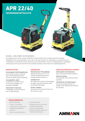 Rewersyjne Zagęszczarki / płyty wibracyjne Ammann APR 2240