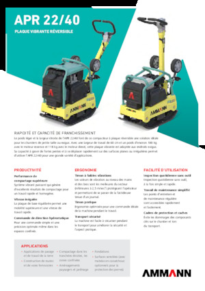 Rewersyjne Zagęszczarki / płyty wibracyjne Ammann APR 2240