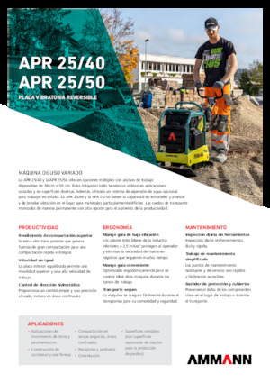 Rewersyjne Zagęszczarki / płyty wibracyjne Ammann APR 2550