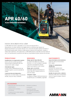 Rewersyjne Zagęszczarki / płyty wibracyjne Ammann APR 4060