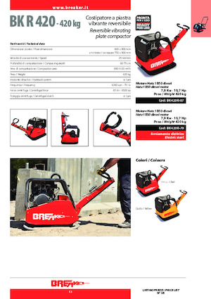 Rewersyjne Zagęszczarki / płyty wibracyjne Breaker BK 420 R-07