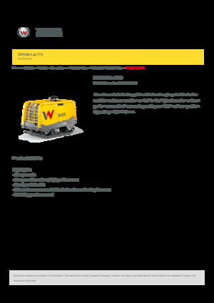 Rewersyjne Zagęszczarki / płyty wibracyjne Wacker Neuson DPU80r Lec 770