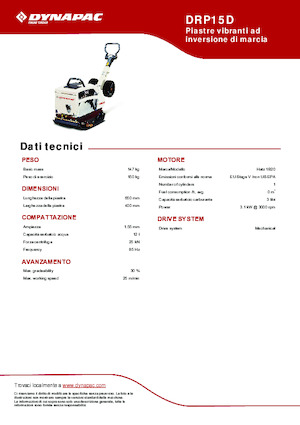 Rewersyjne Zagęszczarki / płyty wibracyjne Dynapac DRP15D 