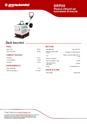 Rewersyjne Zagęszczarki / płyty wibracyjne Dynapac DRP20