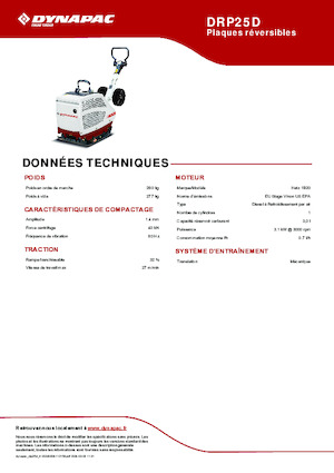 Rewersyjne Zagęszczarki / płyty wibracyjne Dynapac DRP25D