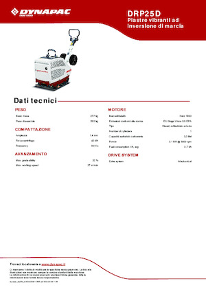 Rewersyjne Zagęszczarki / płyty wibracyjne Dynapac DRP25D
