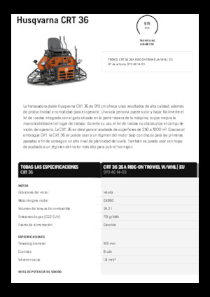Zacieraczki samojezdne z siedziskiem Husqvarna CRT 36