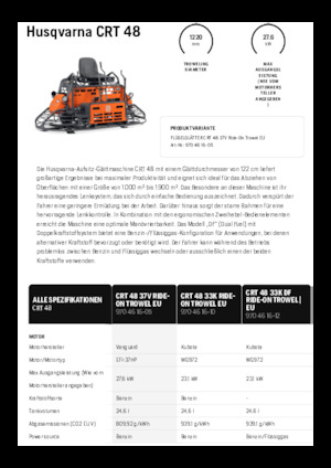 Zacieraczki samojezdne z siedziskiem Husqvarna CRT 48