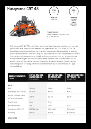 Zacieraczki samojezdne z siedziskiem Husqvarna CRT 48