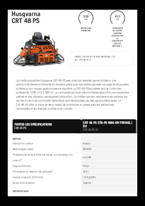 Zacieraczki samojezdne z siedziskiem Husqvarna CRT 48 PS