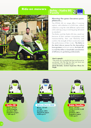 Kosiarki Samojezdne i Traktory Ogrodowe Etesia BAHIA 2 MKHE 3