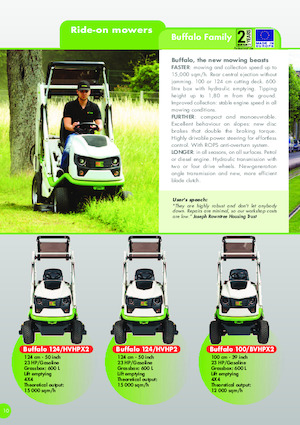 Kosiarki Samojezdne i Traktory Ogrodowe Etesia BUFFALO 100 BPHP2
