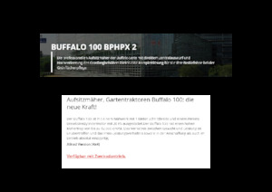 Kosiarki Samojezdne i Traktory Ogrodowe Etesia BUFFALO 100 BPHPX2