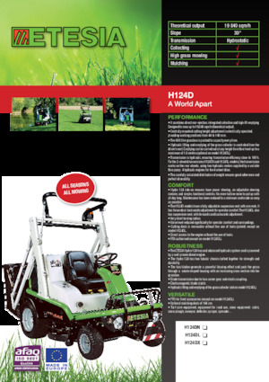 Kosiarki Samojezdne i Traktory Ogrodowe Etesia HYDRO 124 DN