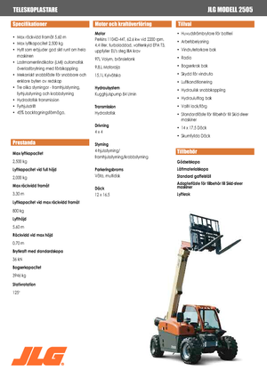 Ładowarki teleskopowe JLG 2505