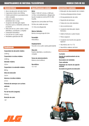 Ładowarki teleskopowe JLG 2505