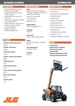 Ładowarki teleskopowe JLG 2505