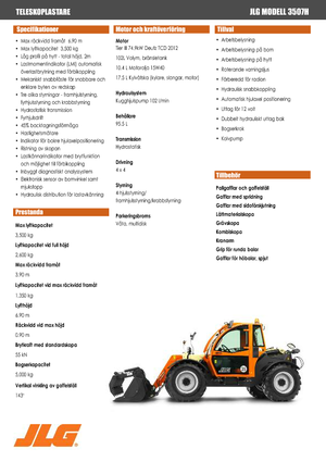 Ładowarki teleskopowe JLG 3507 H