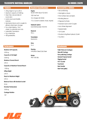 Ładowarki teleskopowe JLG 3507 H