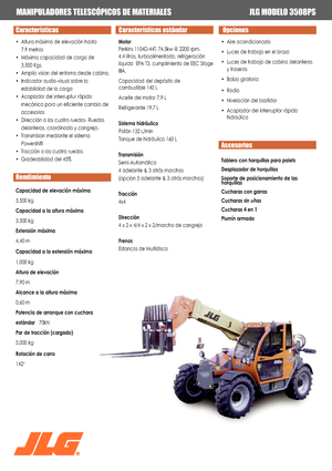 Ładowarki teleskopowe JLG 3508 PS