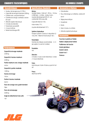 Ładowarki teleskopowe JLG 3508 PS