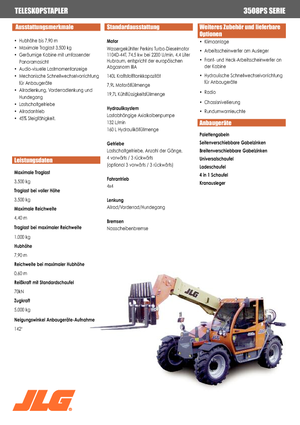 Ładowarki teleskopowe JLG 3508 PS