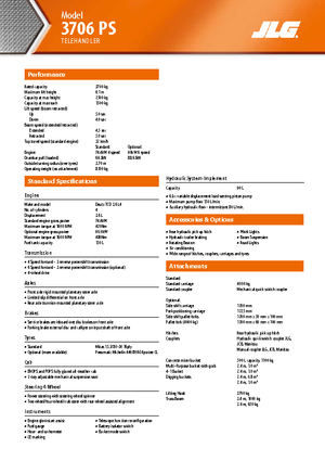 Ładowarki teleskopowe JLG 3706 PS