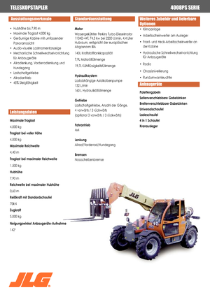Ładowarki teleskopowe JLG 4008 PS