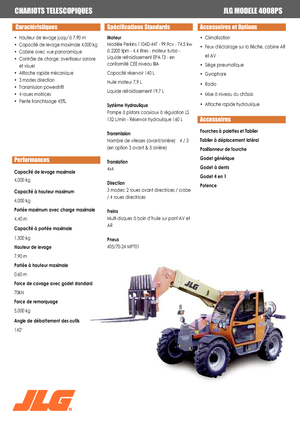 Ładowarki teleskopowe JLG 4008 PS