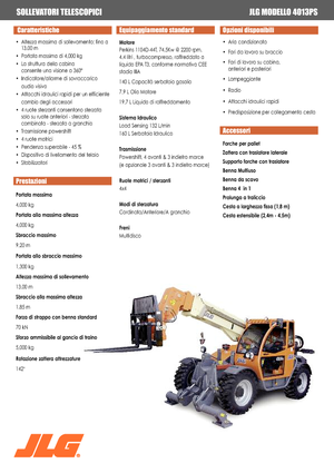 Ładowarki teleskopowe JLG 4013 PS