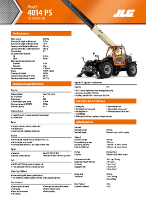 Ładowarki teleskopowe JLG 4014 PS