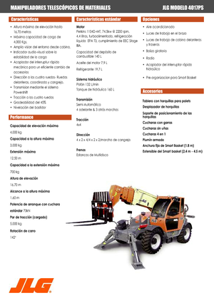 Ładowarki teleskopowe JLG 4017 PS