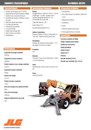 Ładowarki teleskopowe JLG 4017 PS