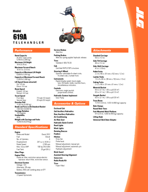 Ładowarki teleskopowe JLG 619 A