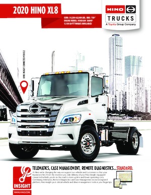 Ciągniki siodłowe ze sztywnym podwoziem Hino 2020 HINO XL8 4x2