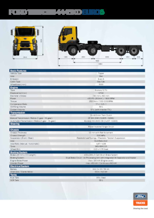 Ciągniki siodłowe ze sztywnym podwoziem Ford 4445 XD