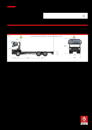 Ciągniki siodłowe ze sztywnym podwoziem Renault C 520 8X4*4 R TRIDEM