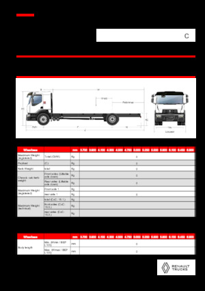 Ciągniki siodłowe ze sztywnym podwoziem Renault C CAB2300 460 4X2 R E6