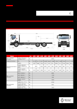 Ciągniki siodłowe ze sztywnym podwoziem Renault C CAB2300 460 6X2 R E6