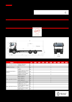 Ciągniki siodłowe ze sztywnym podwoziem Renault C P6X4 OFF ROAD 11L E6