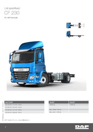 Ciągniki siodłowe ze sztywnym podwoziem DAF CF 230 FA