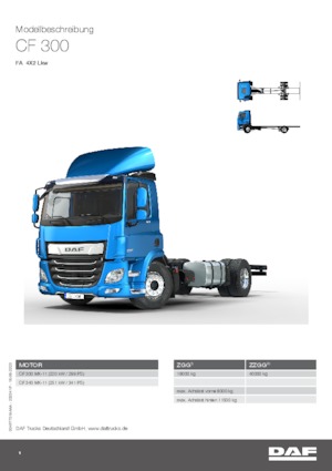 Ciągniki siodłowe ze sztywnym podwoziem DAF CF 300 FA