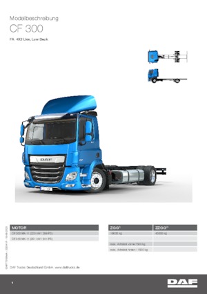 Ciągniki siodłowe ze sztywnym podwoziem DAF CF 300 FA Low Deck LH