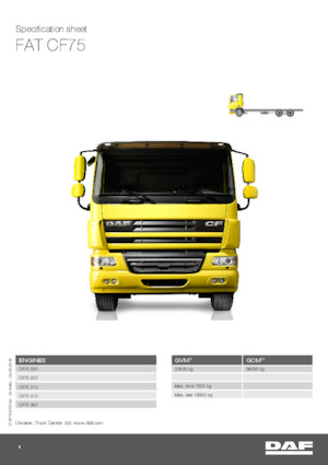 Ciągniki siodłowe ze sztywnym podwoziem DAF CF 75.360 FAT