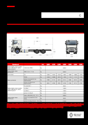 Ciągniki siodłowe ze sztywnym podwoziem Renault E-TECH C - P6x4 ROAD