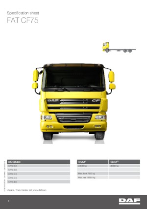Ciągniki siodłowe ze sztywnym podwoziem DAF CF 75.250 FAT