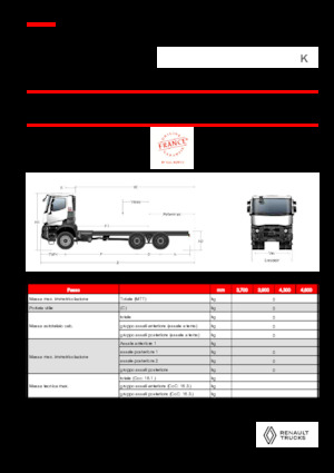 Ciągniki siodłowe ze sztywnym podwoziem Renault K P6X6 HEAVY 11L E6